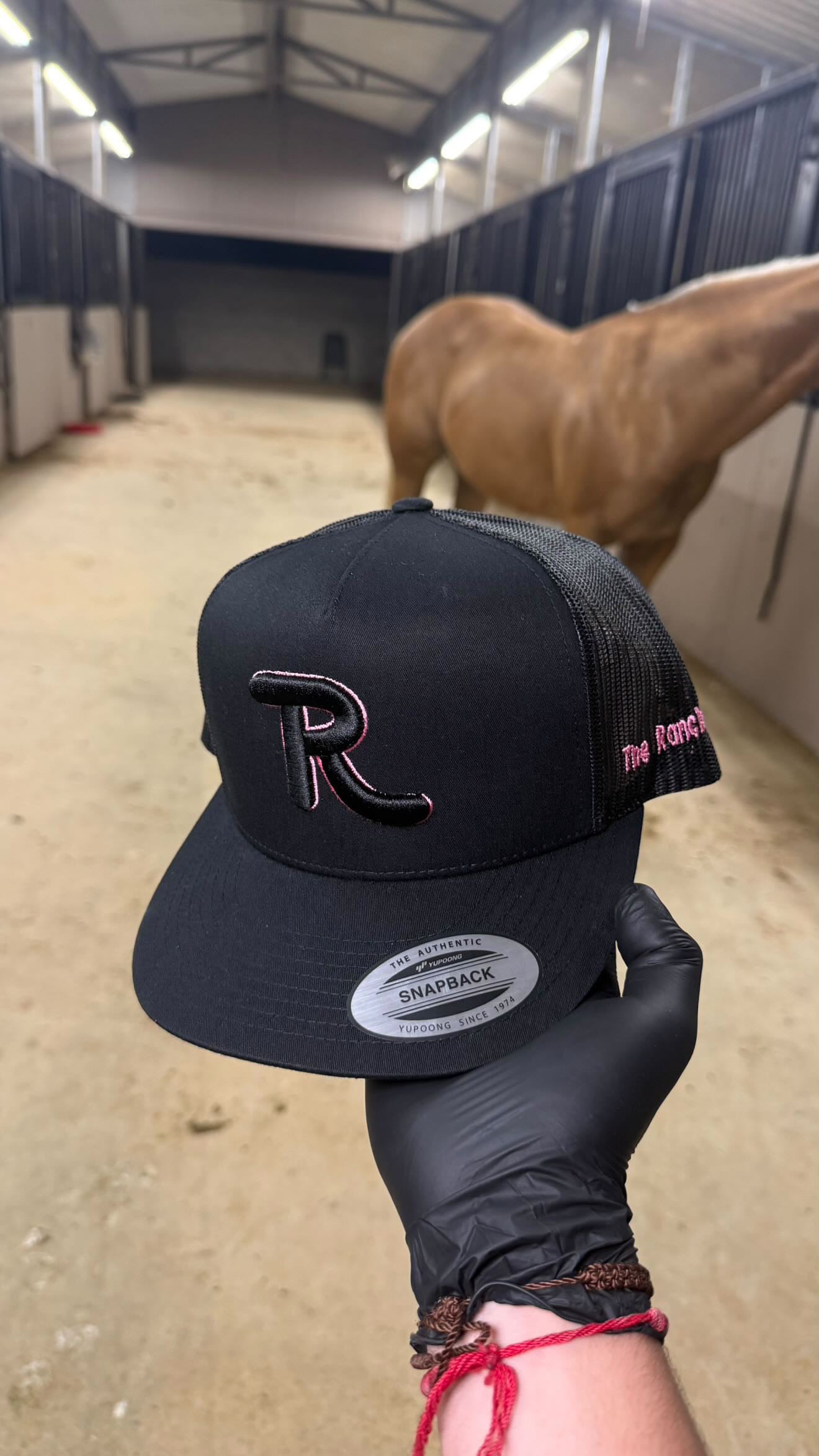 Black with pink outline R