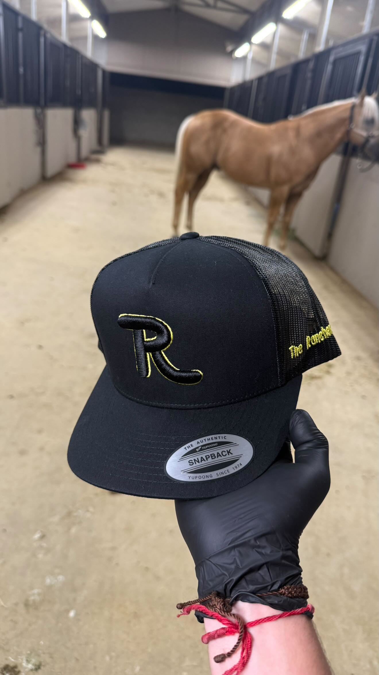 Black with yellow outline R