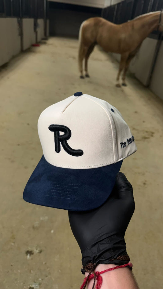 Dark blue on white SUEDE