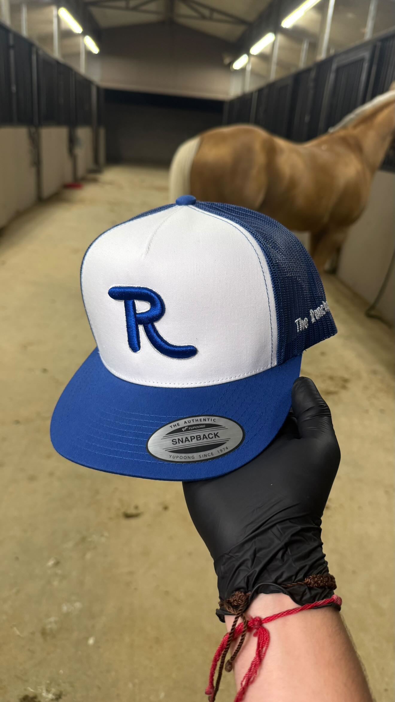 Blue on white R