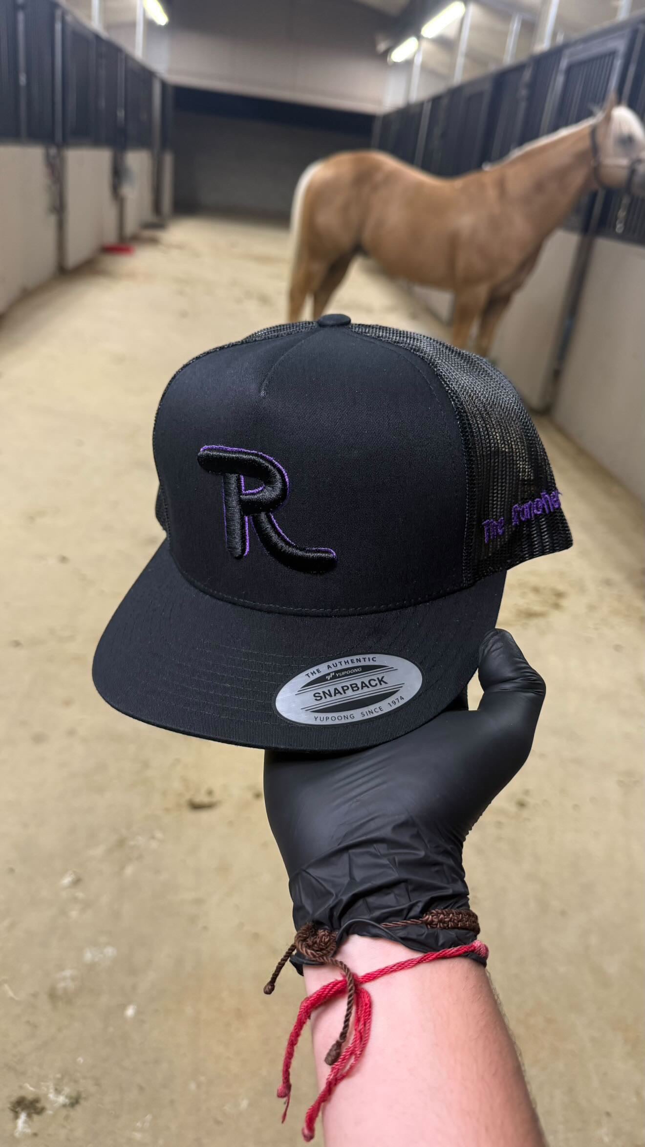 Black with purple outline R